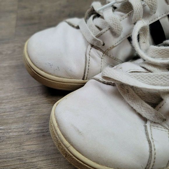 Adidas 3 Stripes Superstar Sneakers White Black Lace Up Low Top Casual Mens Sz 6 - Picture 9 of 11